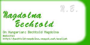 magdolna bechtold business card